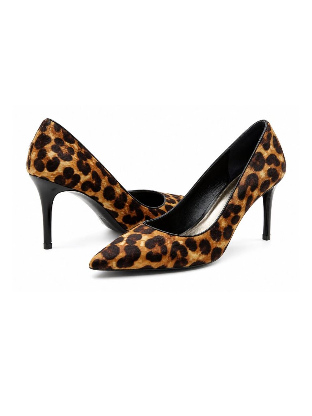 Lauren Ralph Lauren Reave III Leopard Haircalf Pumps Brown Black 9B